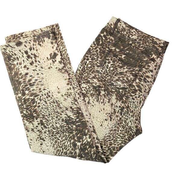 Chico's Jeans Women's Size 16 Chicos 3 Platinum Pony Print Tan Brown - Picture 4 of 8